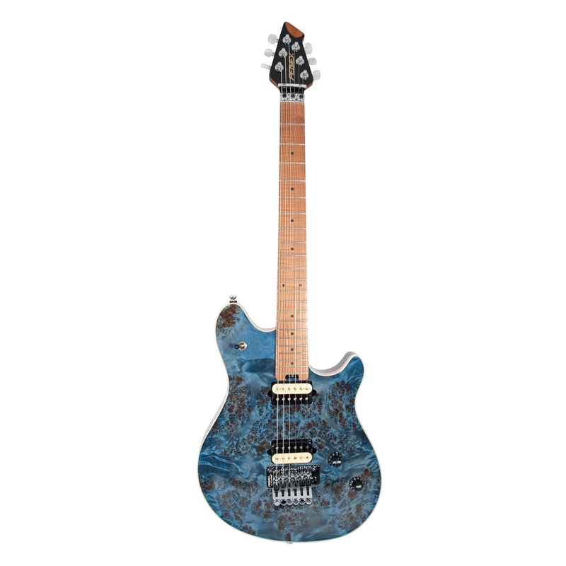 GUITARRA ELÉCTRICA PEAVEY HP2 TREMOLÓ POP BURL ROASTED MN TRANS BLUE