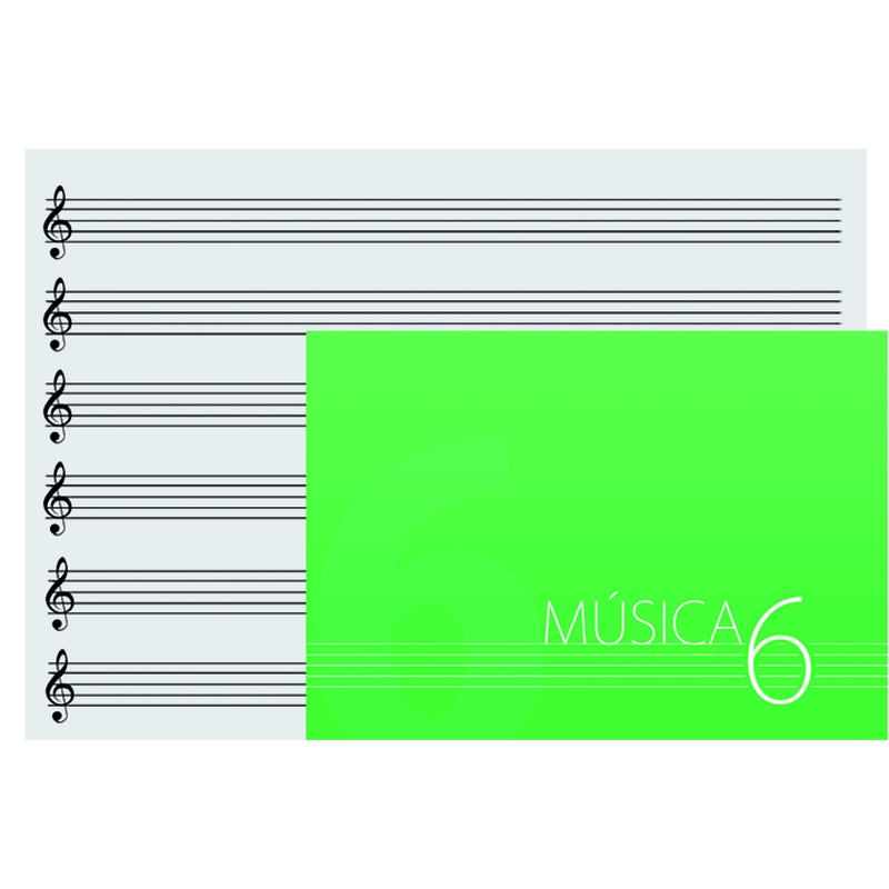 Cuaderno De Papel Pautado Oqan Dina5 Apislan 6 Pautas 90Gr