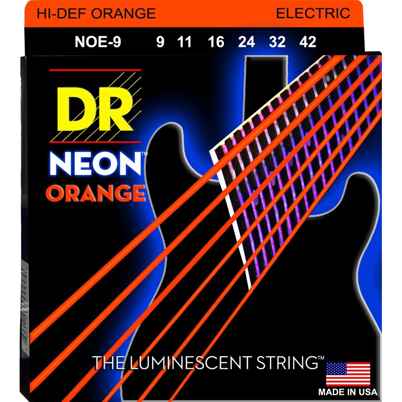 CUERDAS GUITARRA ELÉCTRICA DR K3 NEON ORANGE