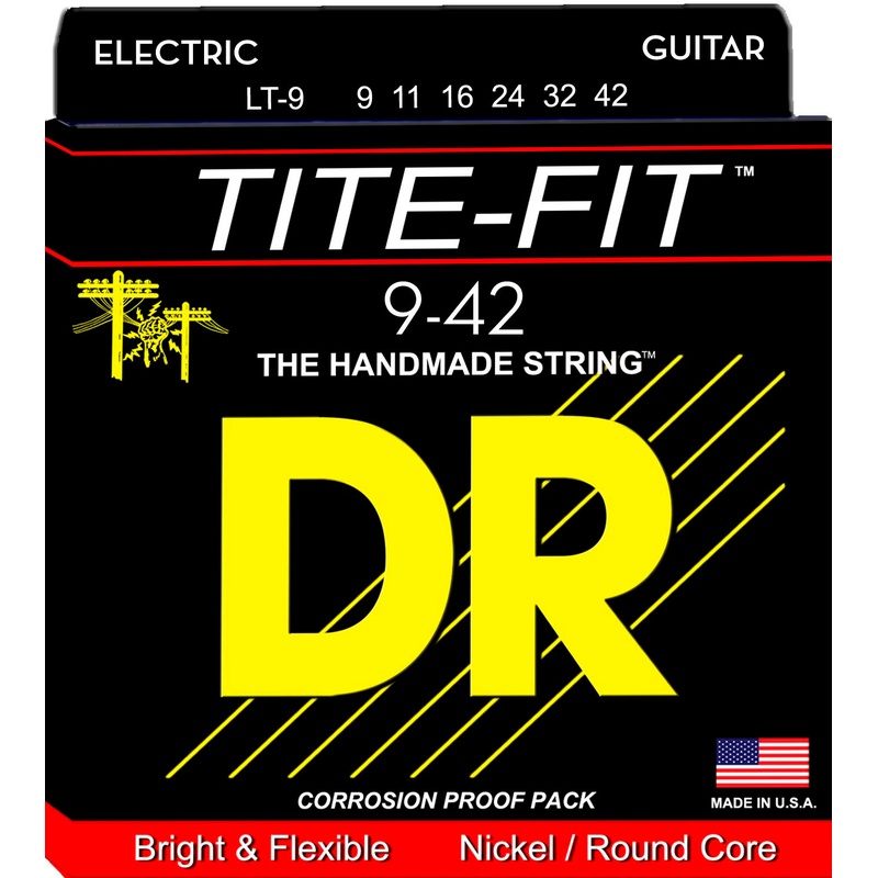 CUERDAS GUITARRA ELÉCTRICA DR LT-9 TITE-FIT