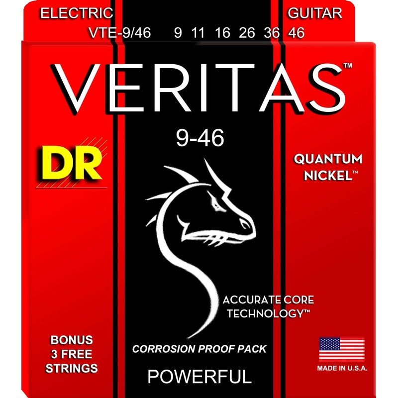Cuerdas Guitarra Eléctrica Dr Vte-9/46 Veritas
