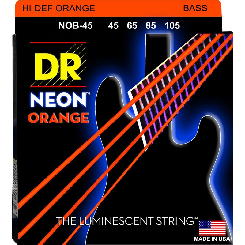 Cuerdas Bajo Dr Nob‑45 K3 Neon Orange