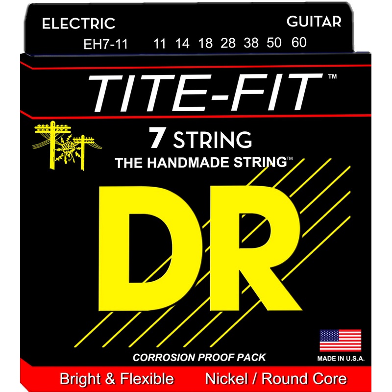 CUERDAS GUITARRA ELÉCTRICA DR EH7-11 TITE-FIT
