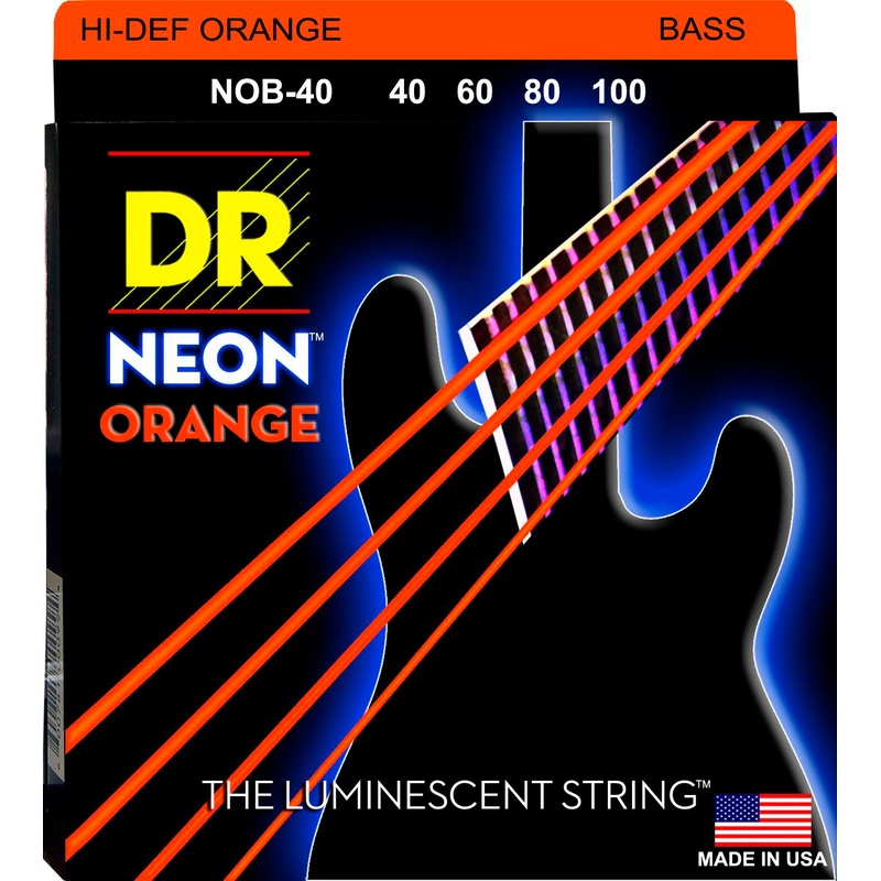 Cuerdas Bass Dr Nob-40 Neon Orange