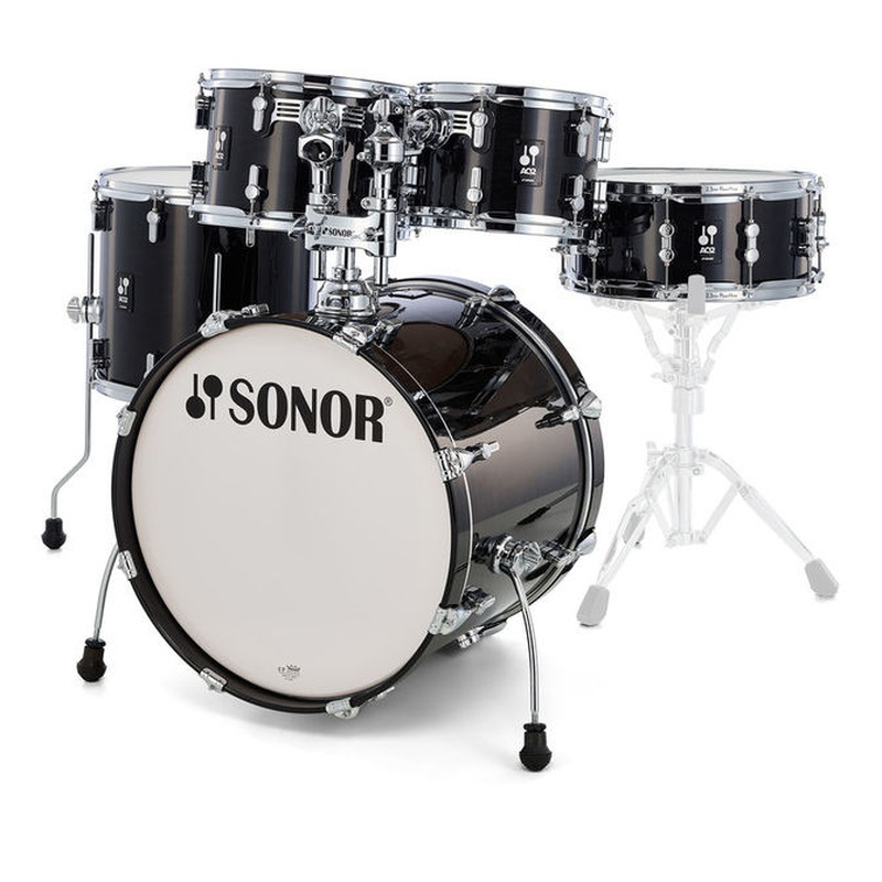 Set De Batería Acústica Sonor Aq2 Studio Transparent Black