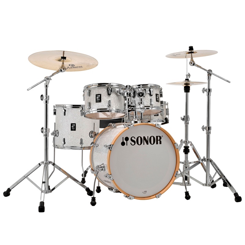 Set De Bateria Acustica Sonor Aq2 Studio White Pearl