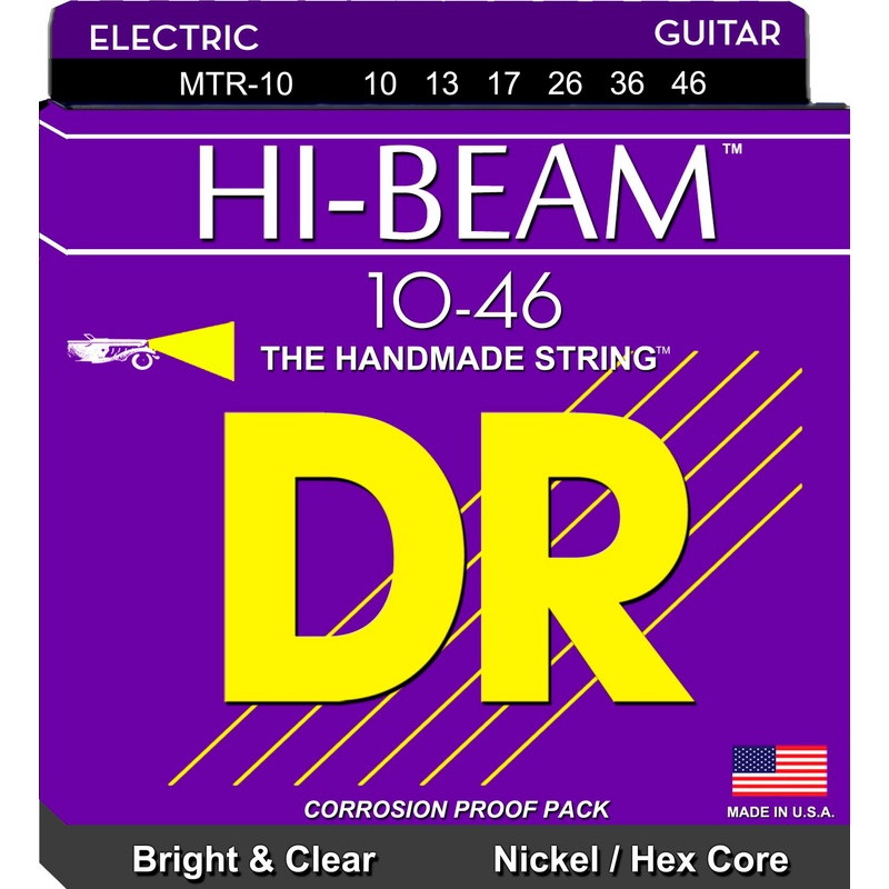 CUERDAS GUITARRA ELÉCTRICA DR MTR-10 HI-BEAM