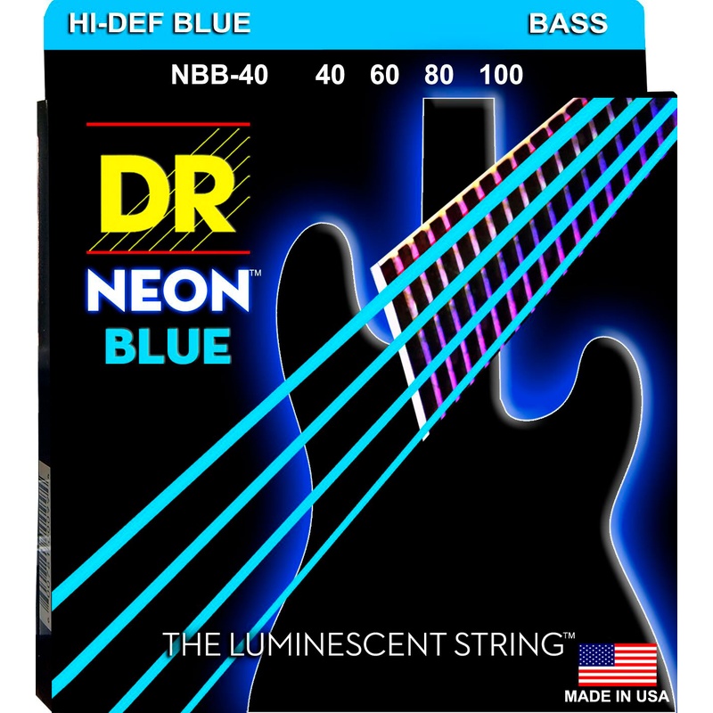 Cuerdas Bajo Dr Nbb-40 Neon Blue