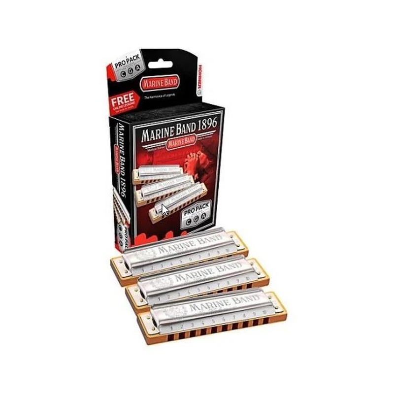 ARMÓNICA DIATÓNICA HOHNER MARINE BAND 1896 PROPACK C G A