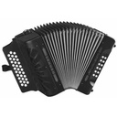 ACORDEON DE BOTONES DIATONICO HOHNER EL REY DEL VALLENATO ADG BK SILVER GRILL