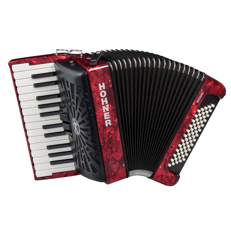 Acordeon De Piano Cromático Hohner Bravo Ii 60 A16972 Silentkey