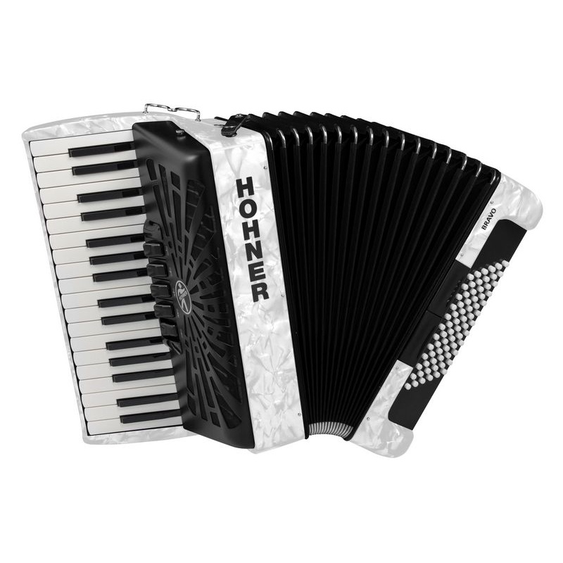 Acordeon De Piano Cromatico Hohner Bravo Iii 72 Wh A16612 Silentkey
