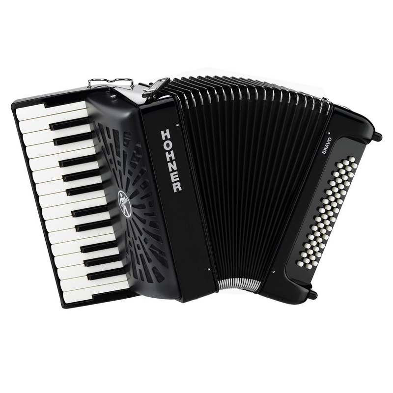 ACORDEÓN BAJO LIBRE HOHNER BRAVO I 49 F SILENTKEY BK