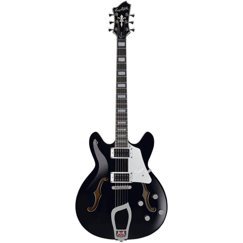 GUITARRA DE CUERPO SEMI-HUECO HAGSTROM SUPER VIKING BK