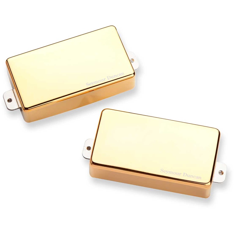 PASTILLA HUMBUCKER SEYMOUR DUNCAN AHB-1S BLACKOUTS SET GOLD