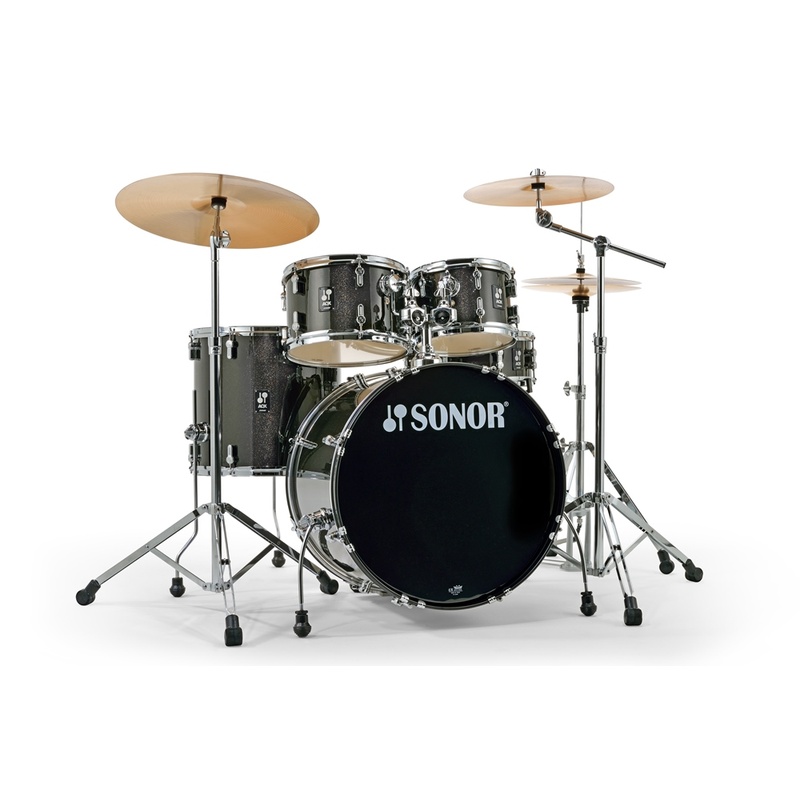 Set De Batería Acústica Sonor Aqx Stage Set Bms Midnight Sparkle Bk