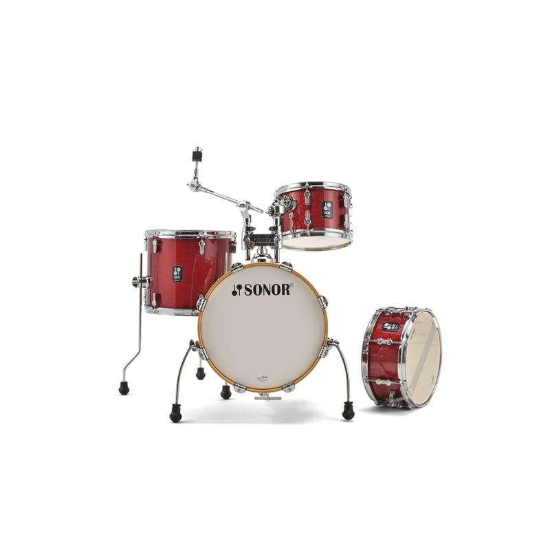 Set De Batería Acústica Sonor Aqx Jungle Set Rms Red Moon Sparkle