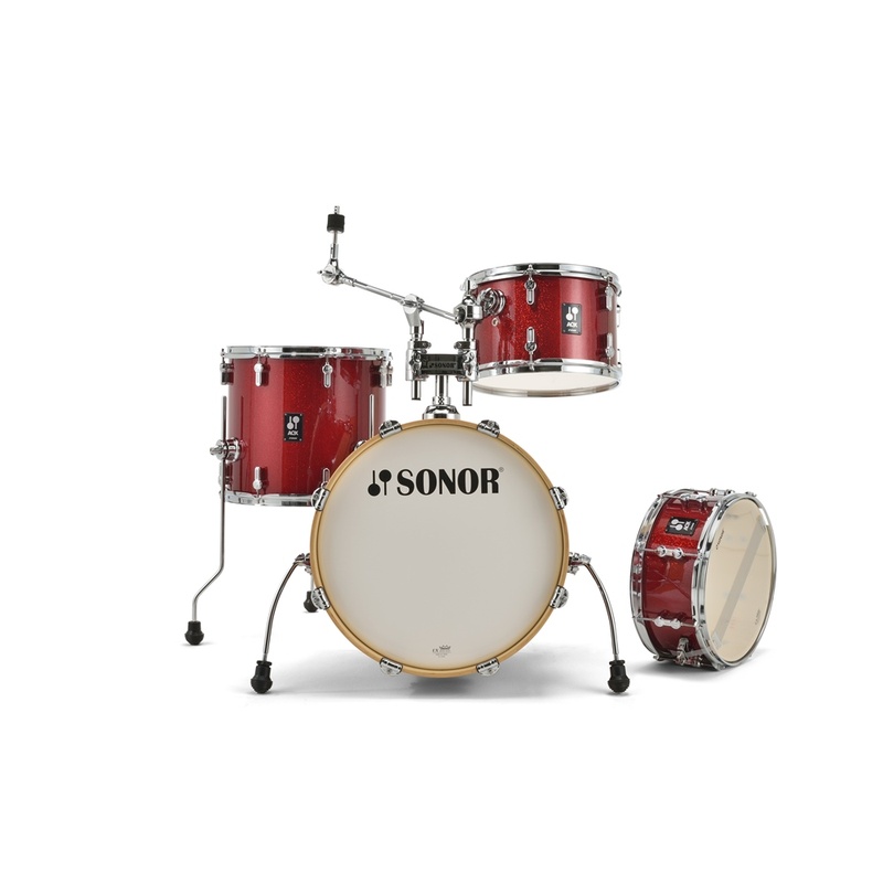 Set De Batería Acústica Sonor Aqx Jazz Set Rms Red Moon Sparkle