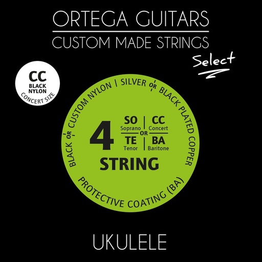 Cuerdas Ukelele Ortega Select Bk