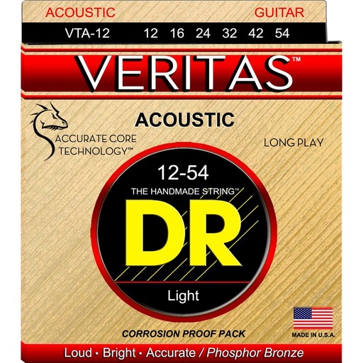 Cuerdas Acústica Dr Vta-12 Veritas