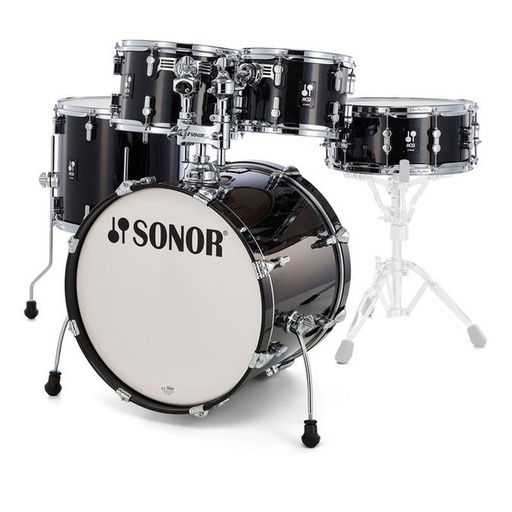 Set De Batería Acústica Sonor Aq2 Studio Transparent Black